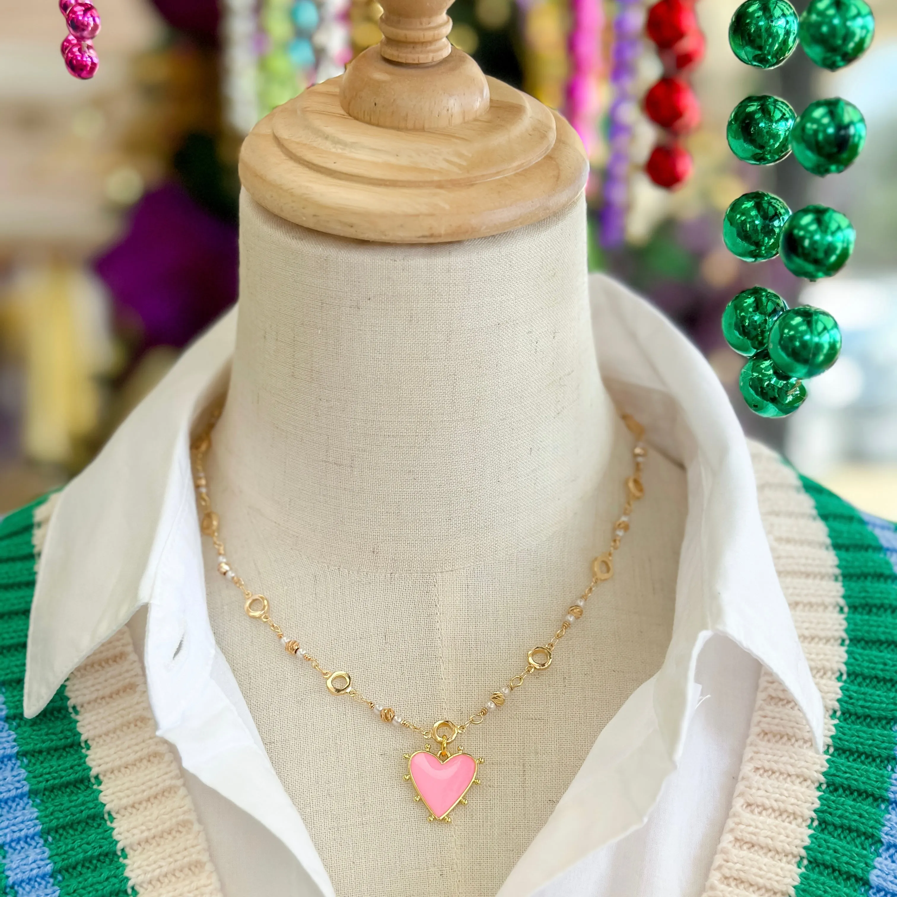 Pink Heart Necklace