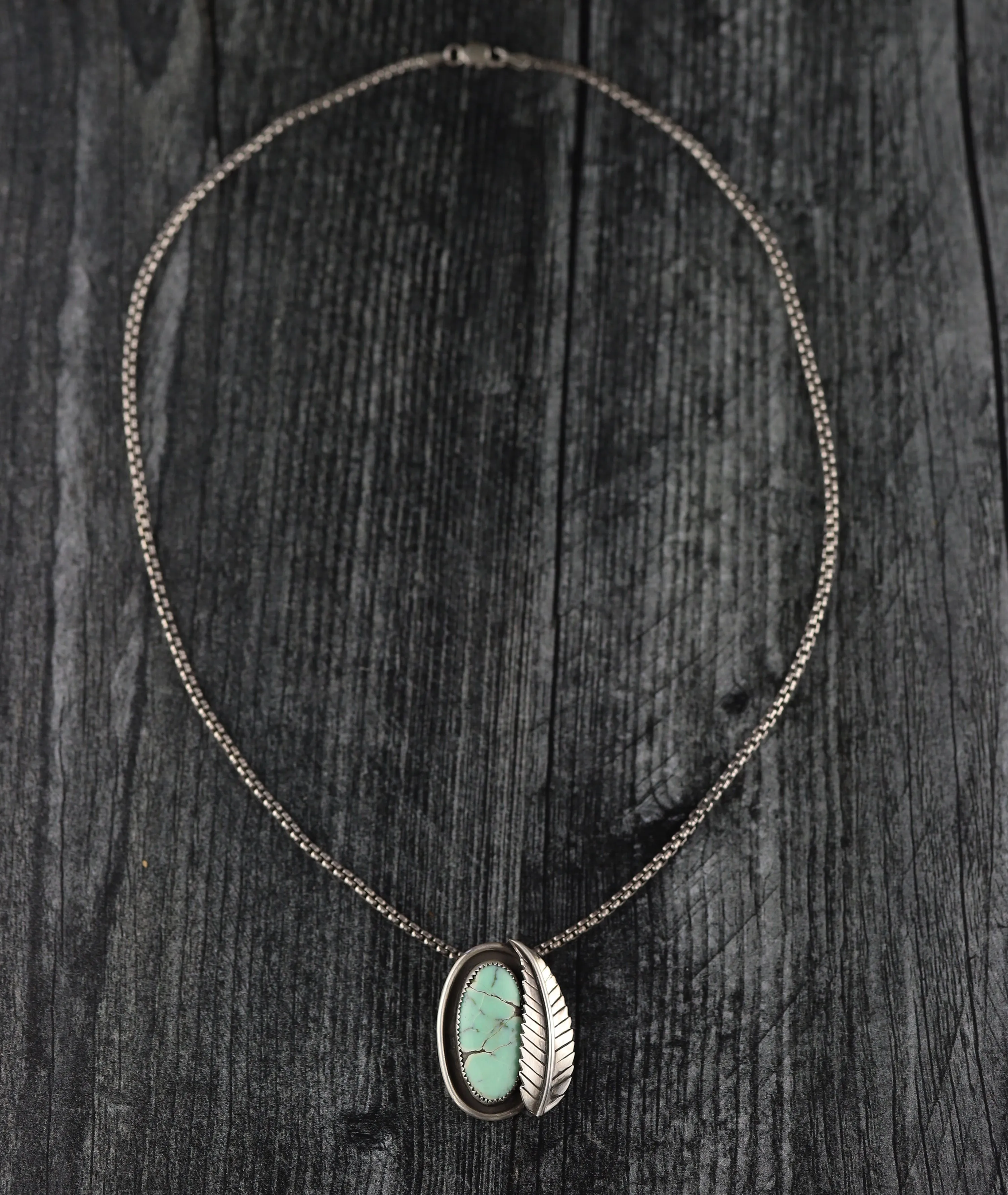 Poseidon Variscite Leaf Necklace