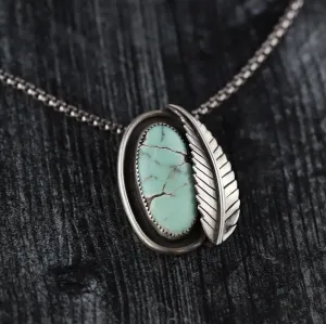 Poseidon Variscite Leaf Necklace