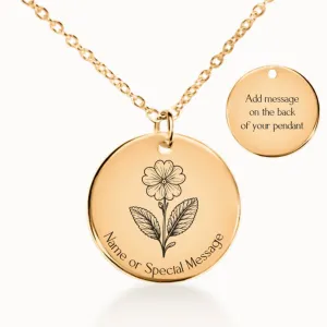 Primrose Birth Flower Necklace