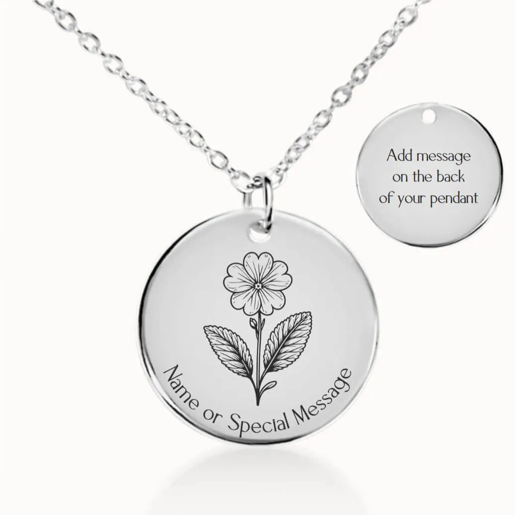 Primrose Birth Flower Necklace