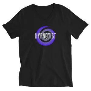 "HYPNOTIST" with spiral Unisex Short Sleeve V-Neck T-Shirt