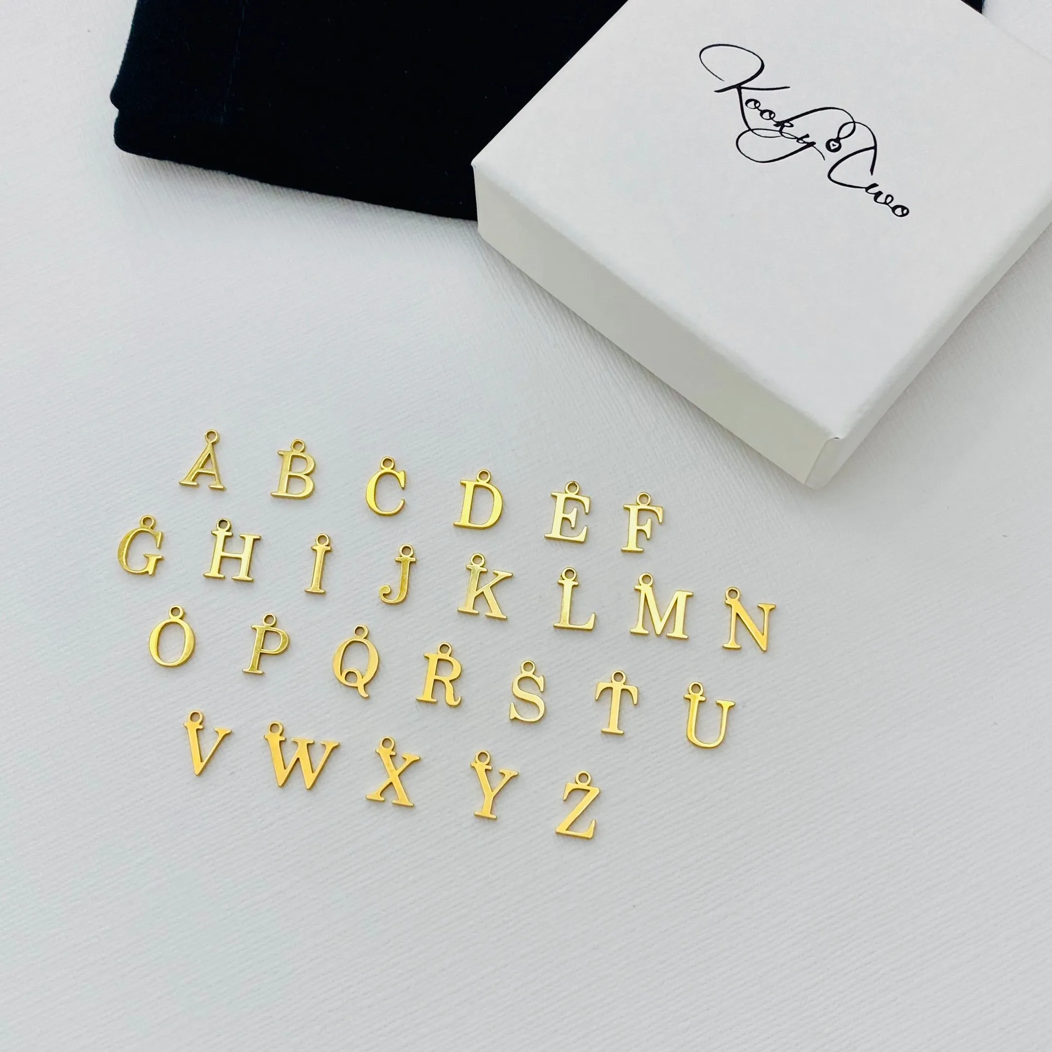 "The Clare" Gold Initial & Star Necklace Set
