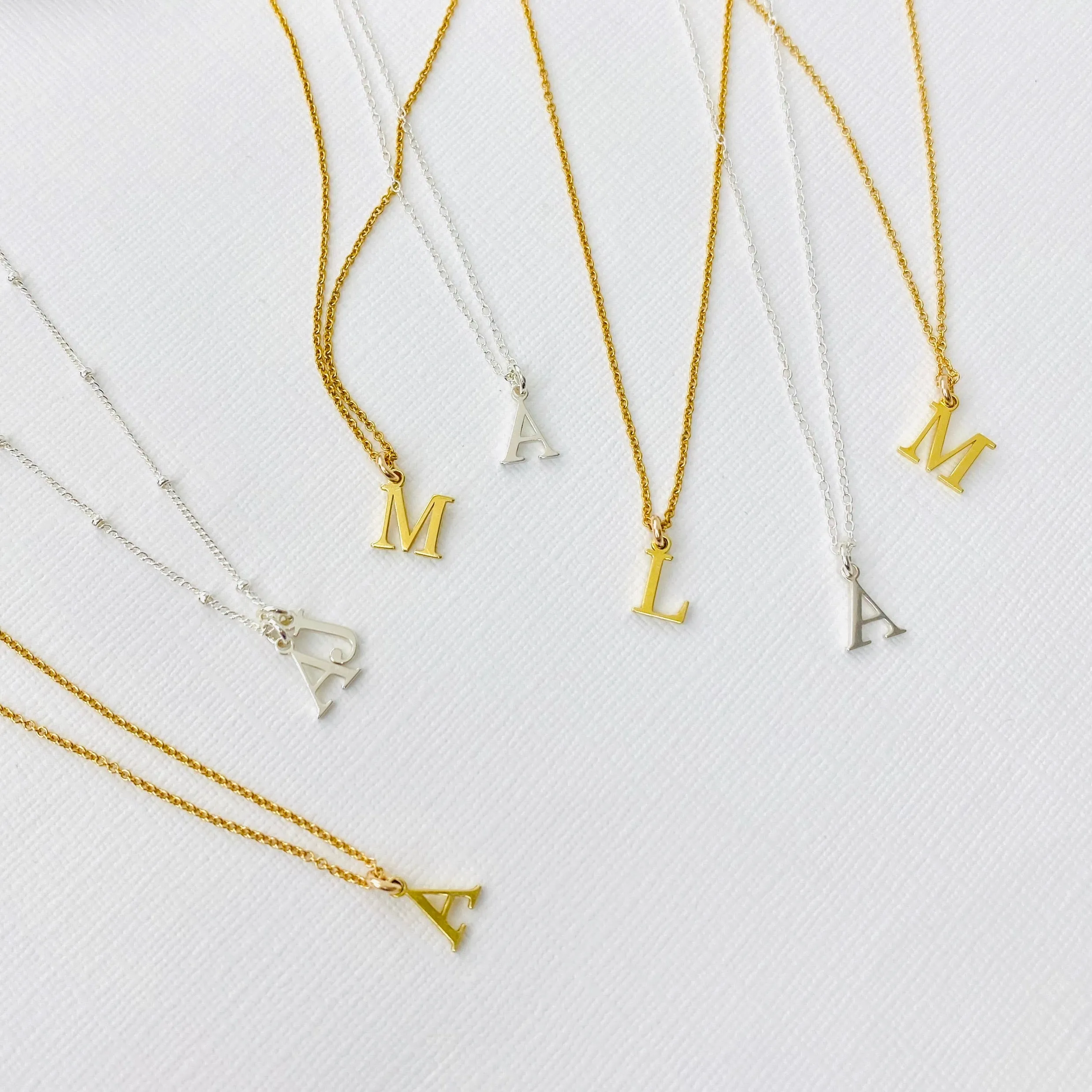 "The Clare" Gold Initial & Star Necklace Set