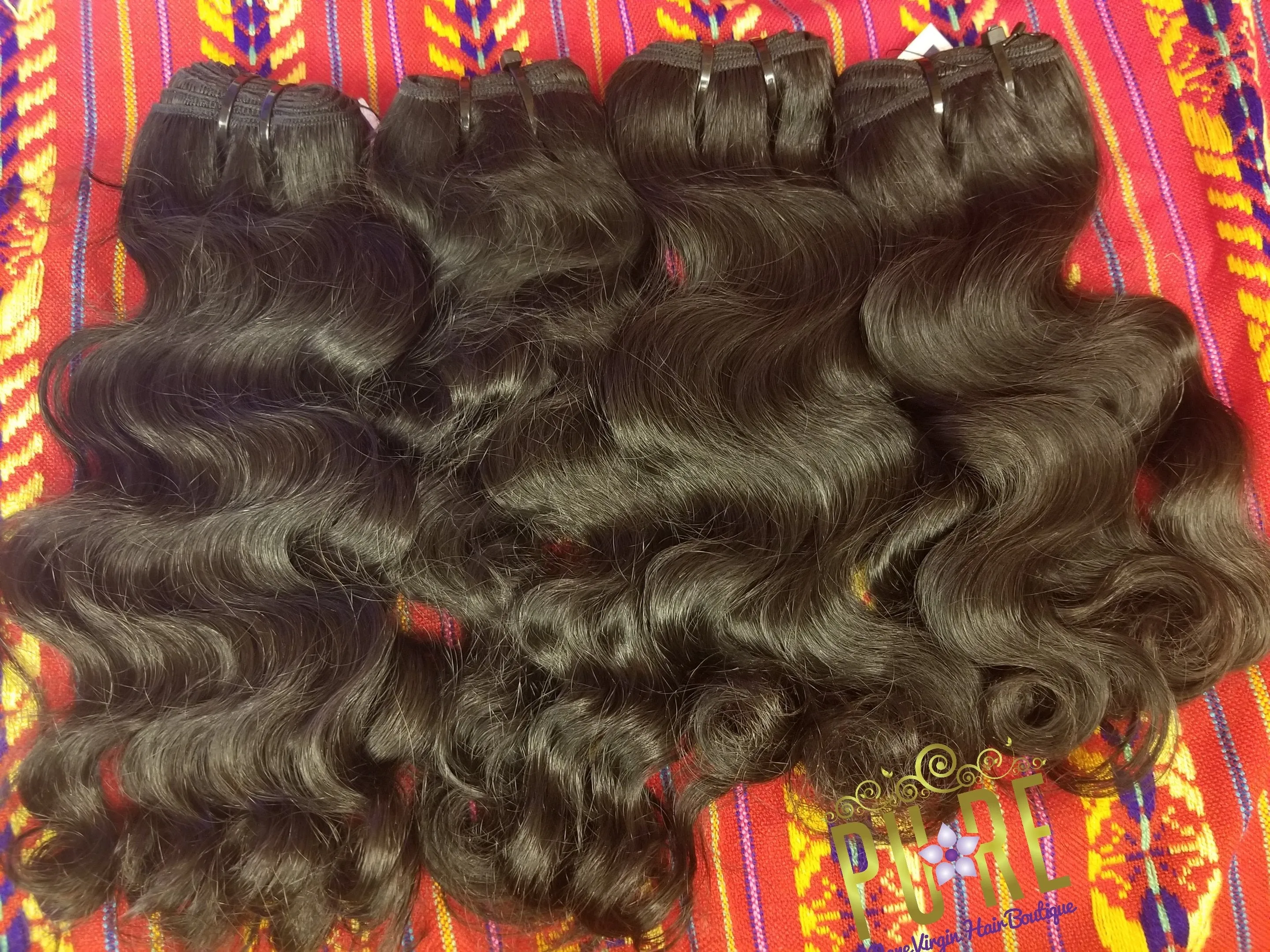 Raw Organic  Virgin Remy Indian Hair Straight /Wavy/ Curly