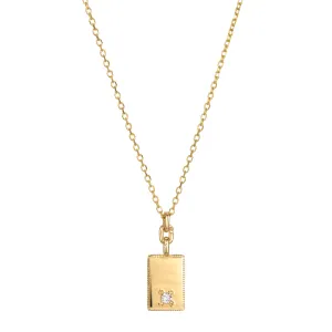 Rectangle Diamond Mirror Pendant