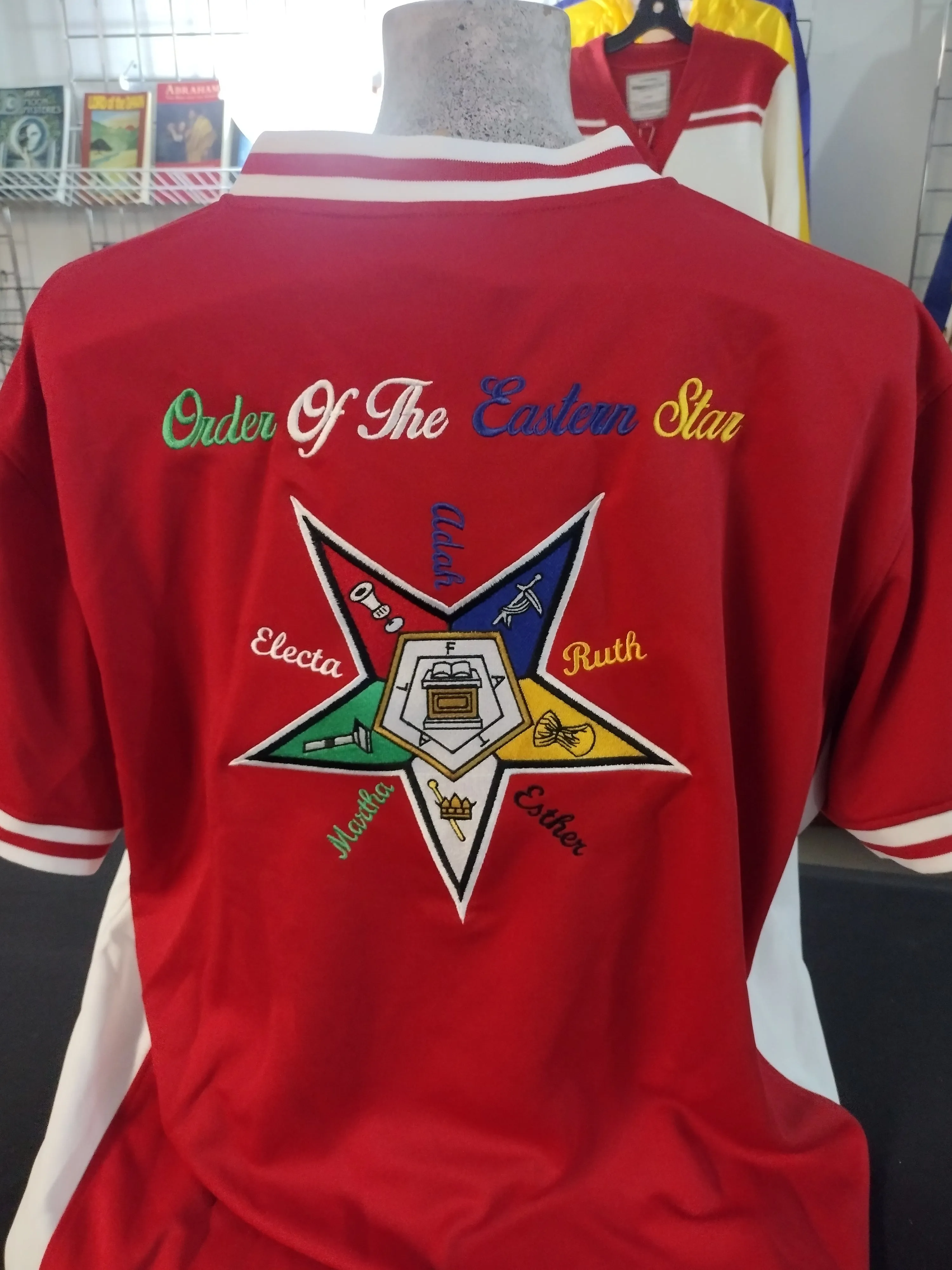 Red/White Sequin Jersey