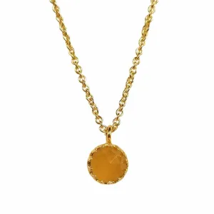 Rococo Citrine Quartz Pendant Necklace