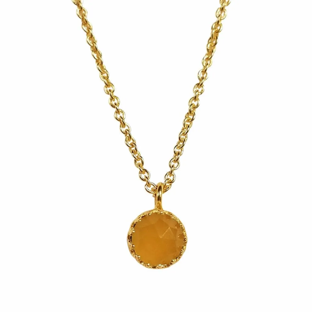 Rococo Citrine Quartz Pendant Necklace