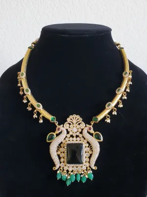 Rose Moissonite Look Alike Kante Necklace