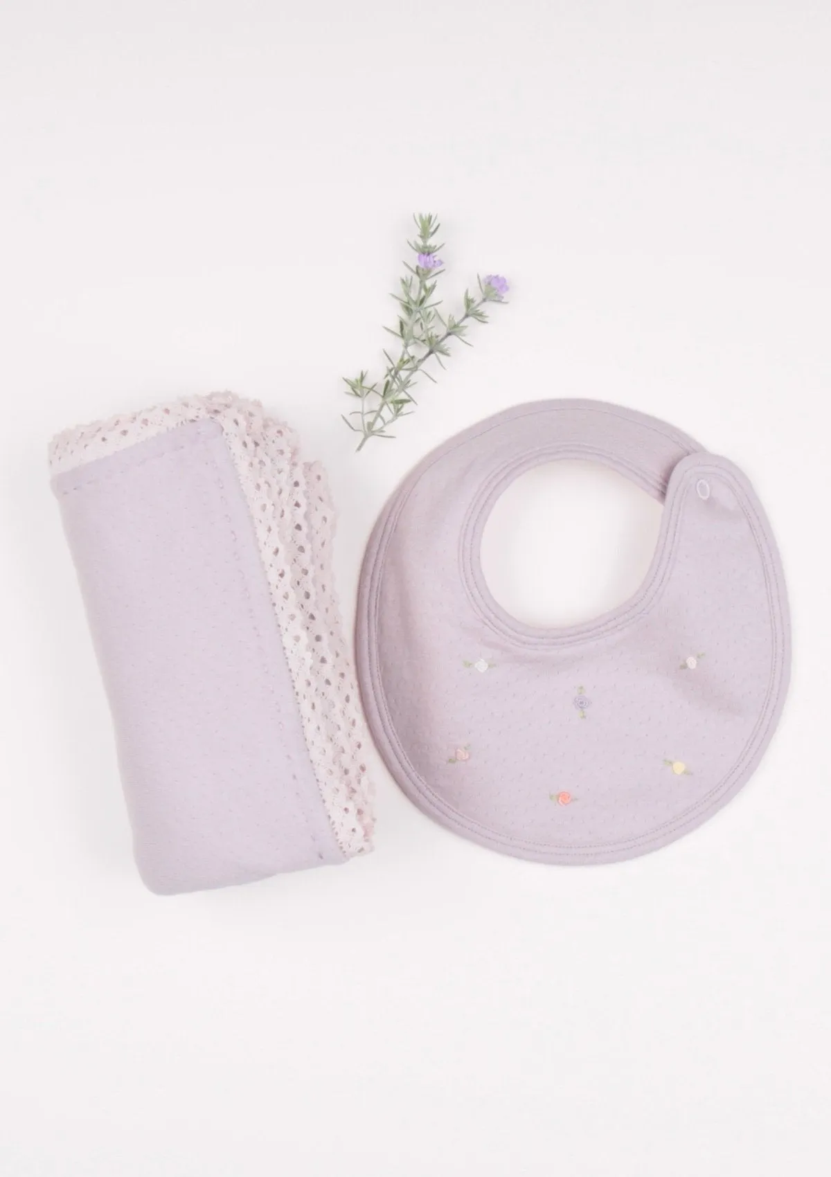 Rose Necklace Bib, Dusty Purple