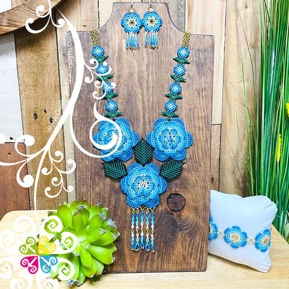 Roses Bouquet Beaded Set
