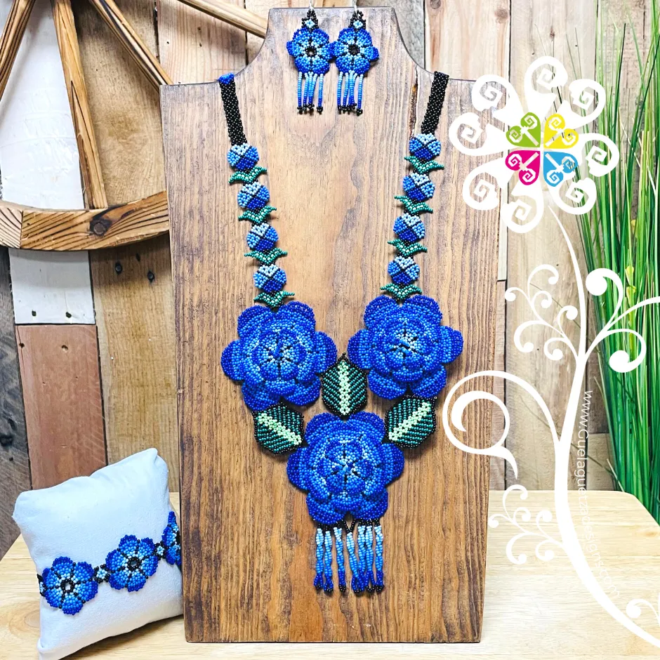 Roses Bouquet Beaded Set