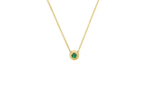 Round Emerald Cloud Necklace