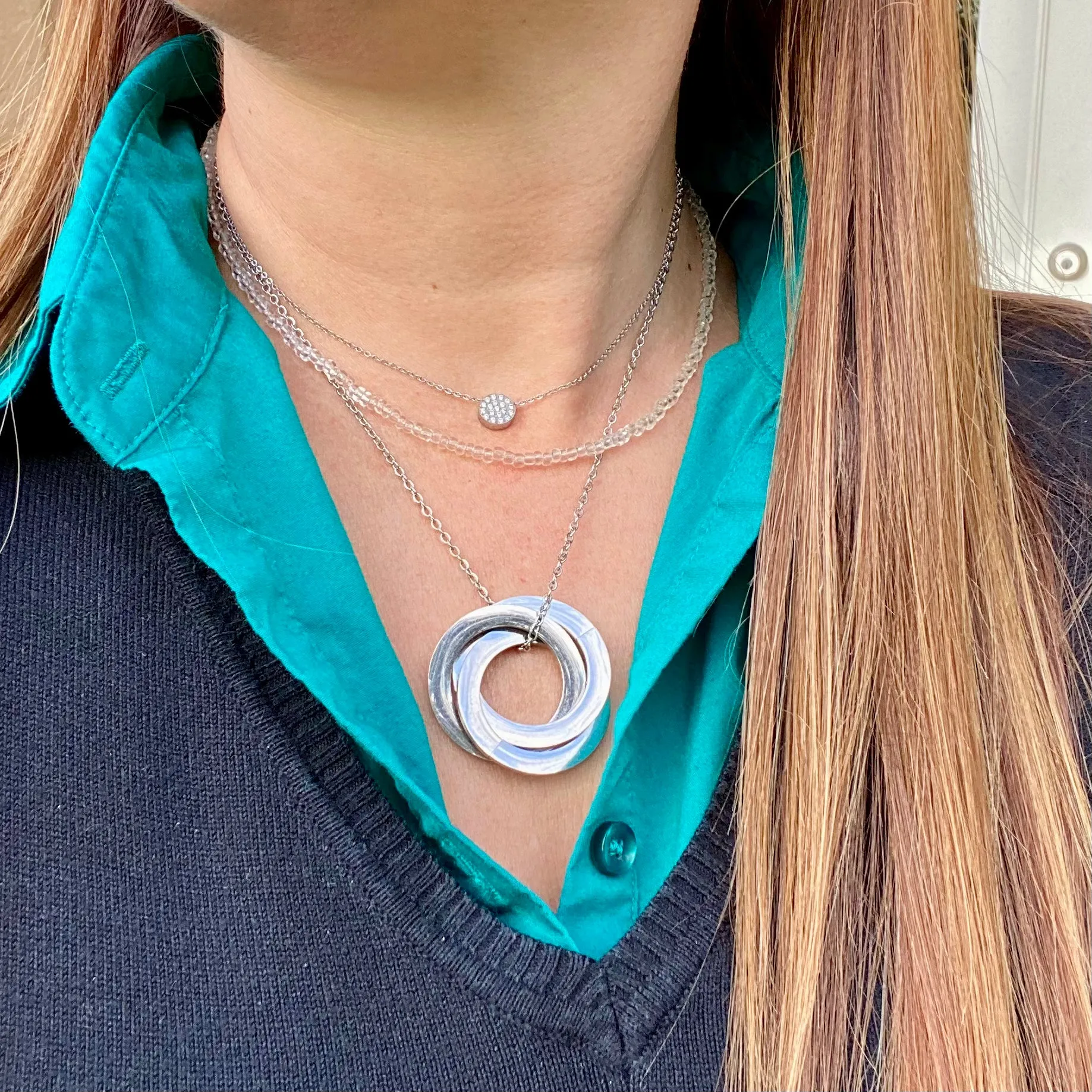 Round Shimmer Necklace