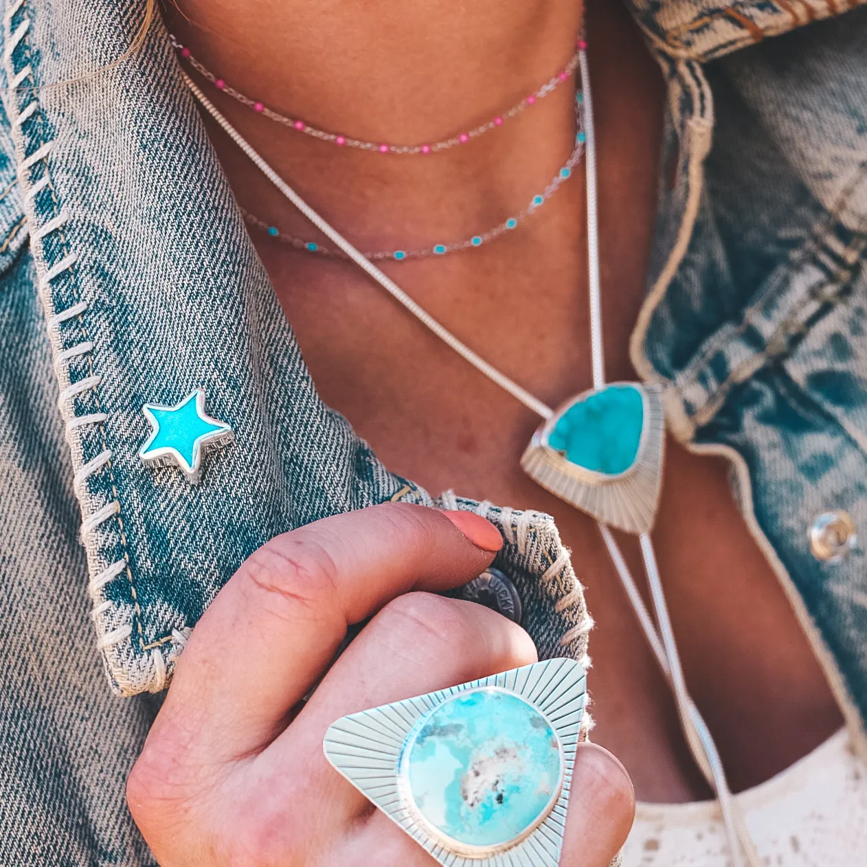 Royston Turquoise Chain Bolo