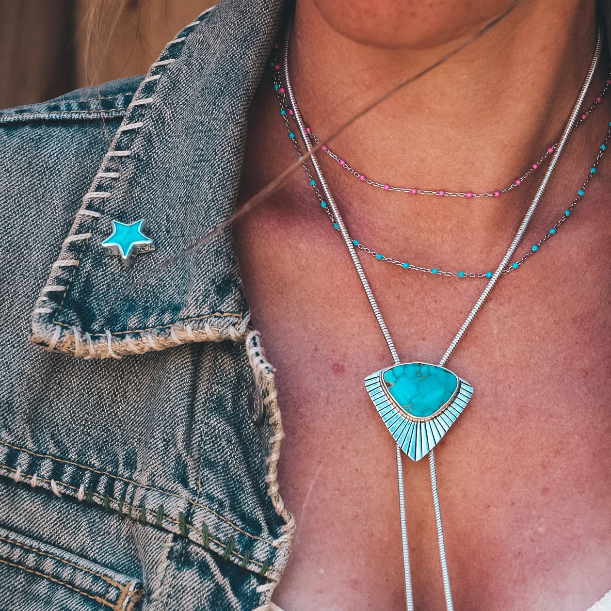Royston Turquoise Chain Bolo