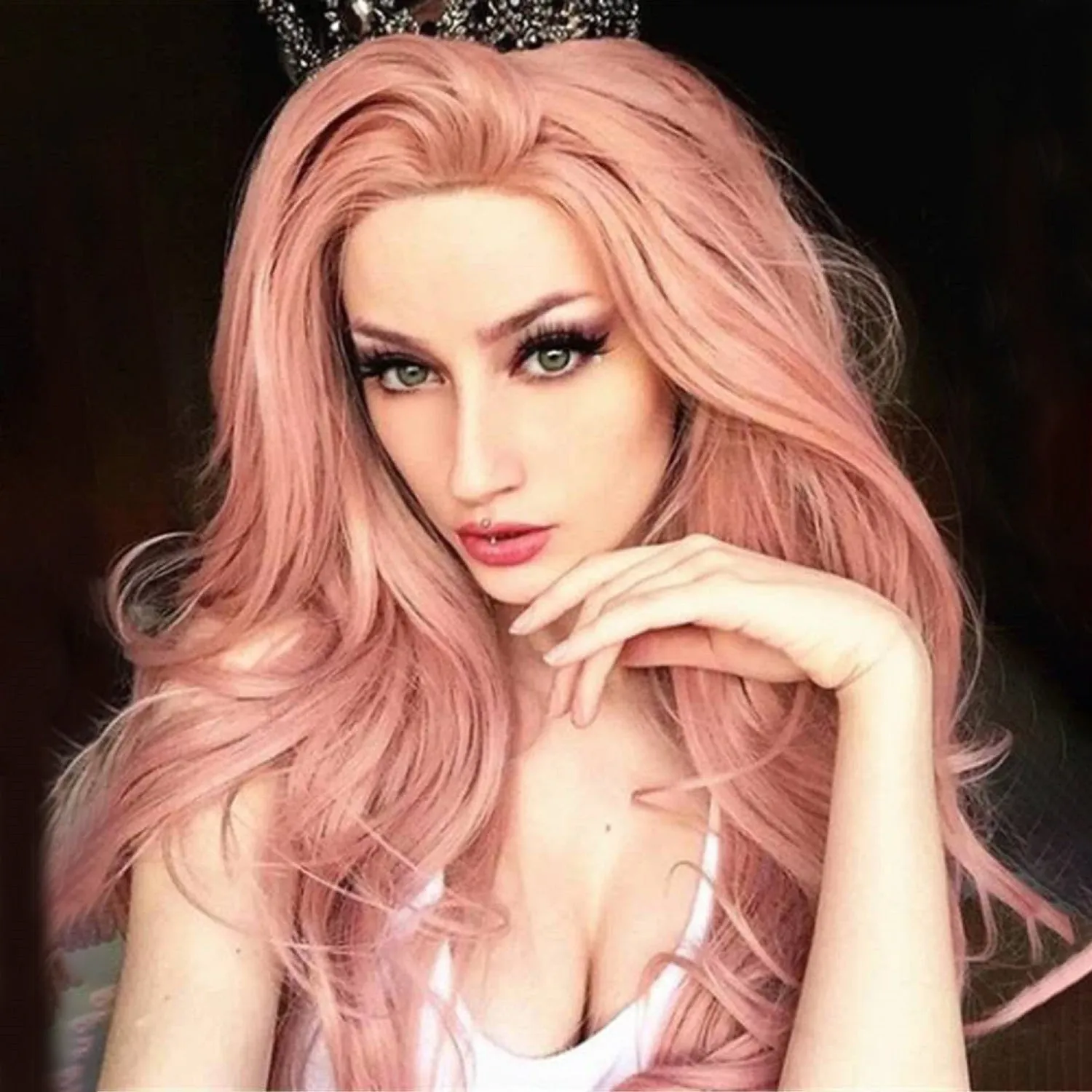 Sakura | Pink Long Wavy Synthetic Hair Wig