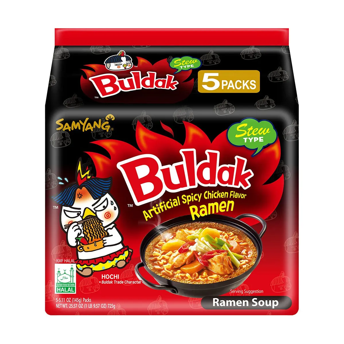Samyang Hot Chicken Stew Flavor Ramen 4.94oz - 5pk