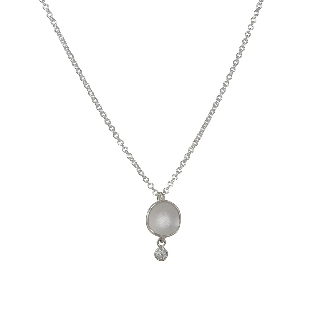 Sarah Richardson - Small Dishy Pod Pendant with Zircon