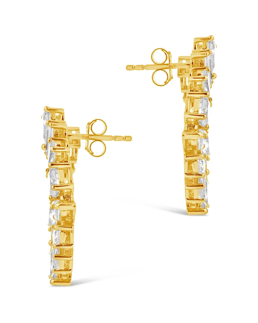 Shania CZ Circle Stud Earrings
