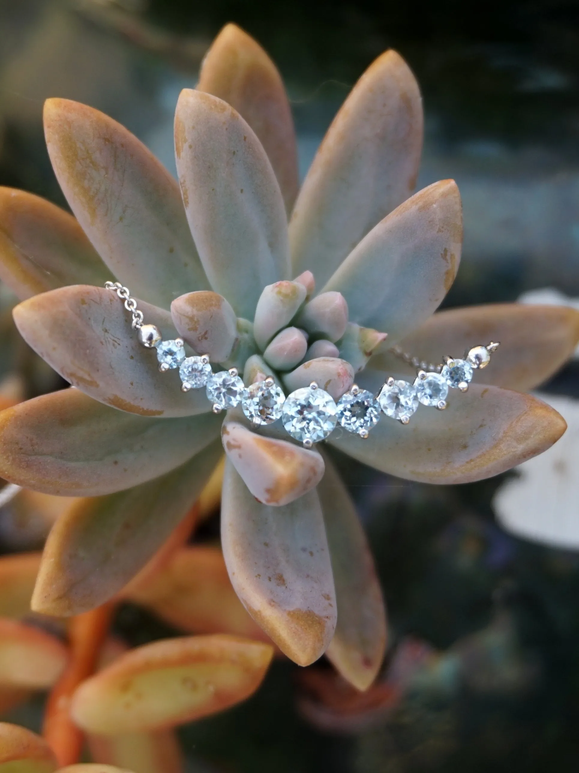 Signature Blue Topaz Smile Necklace 2