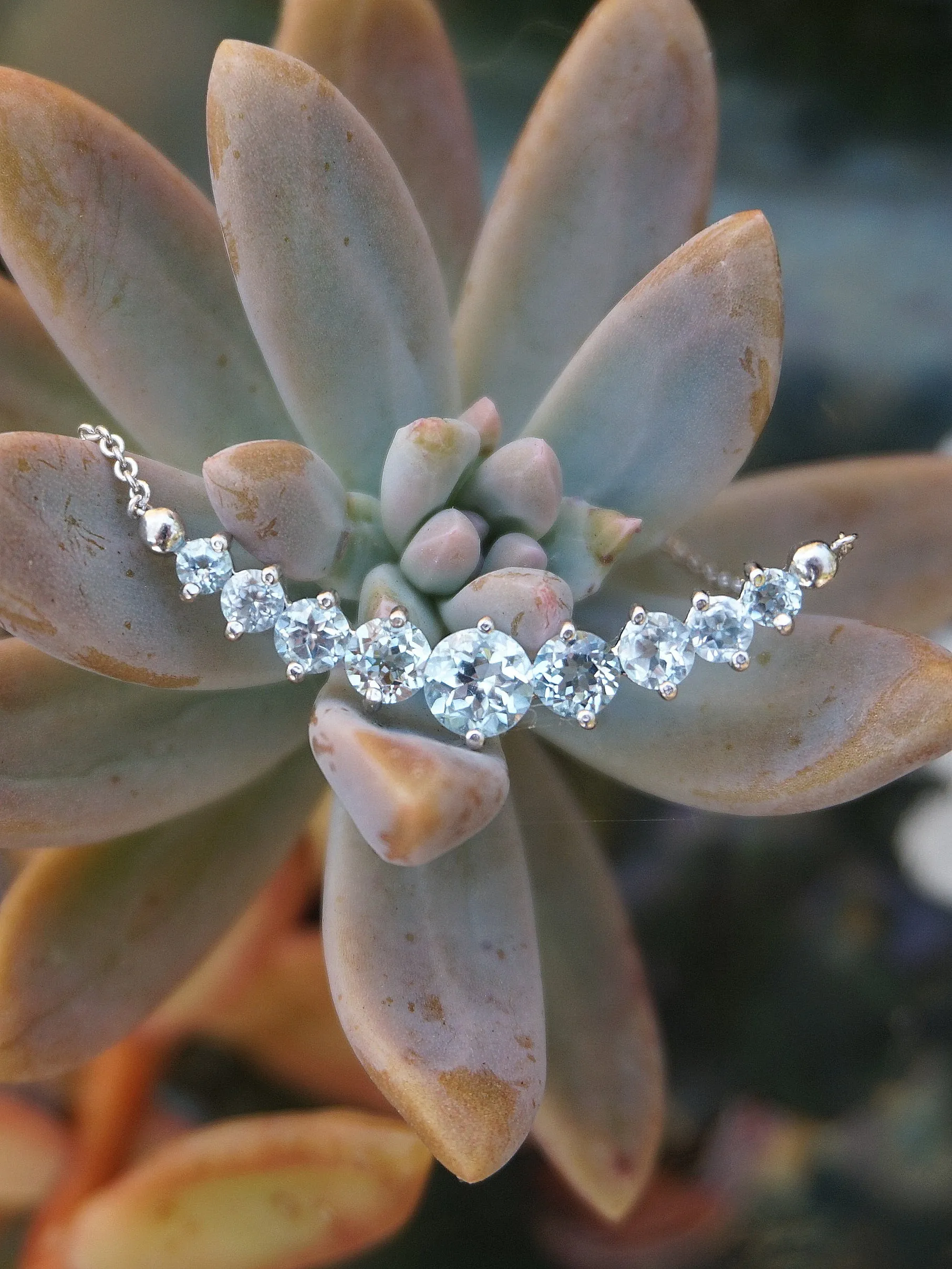 Signature Blue Topaz Smile Necklace 2