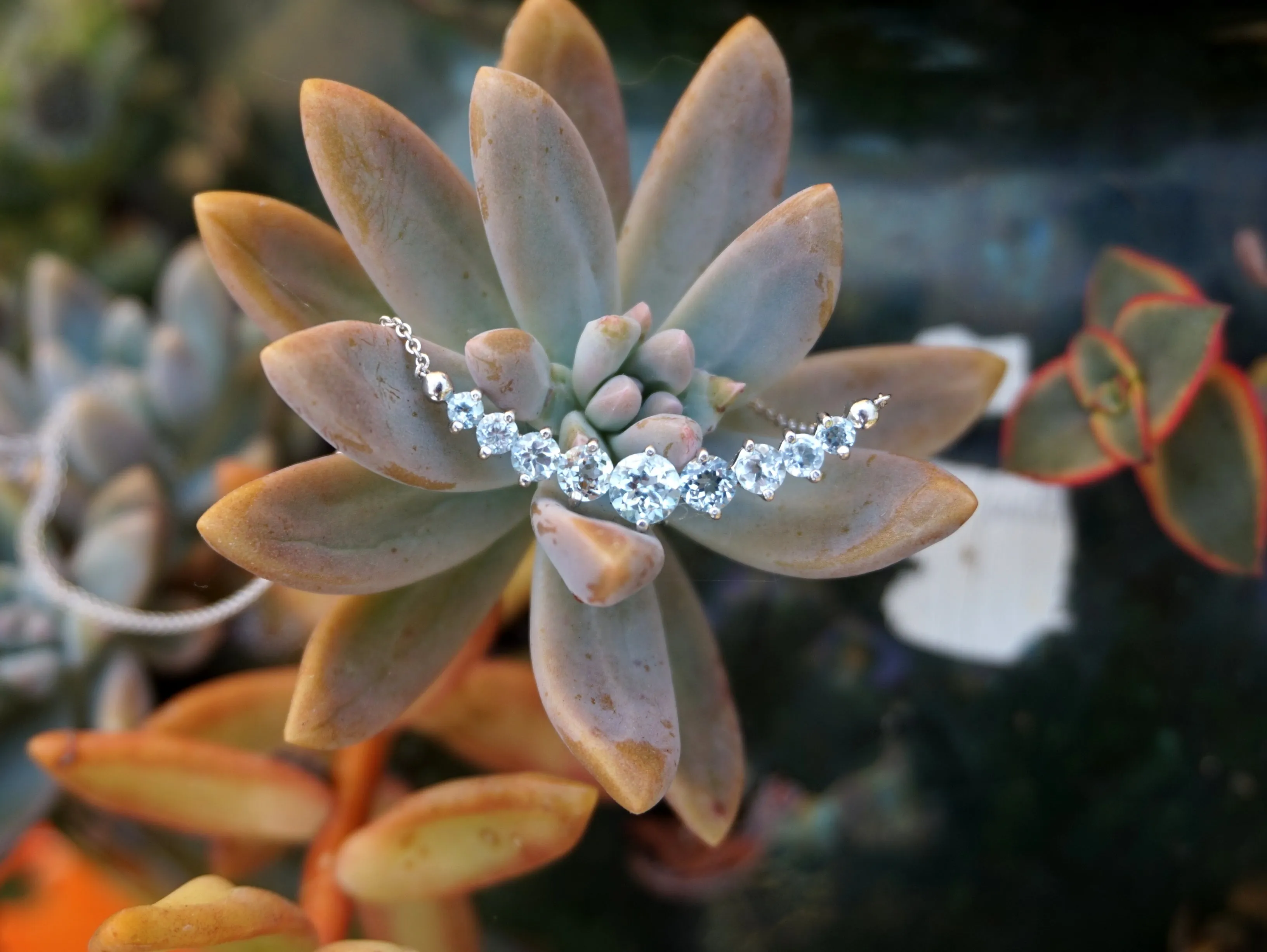 Signature Blue Topaz Smile Necklace 2