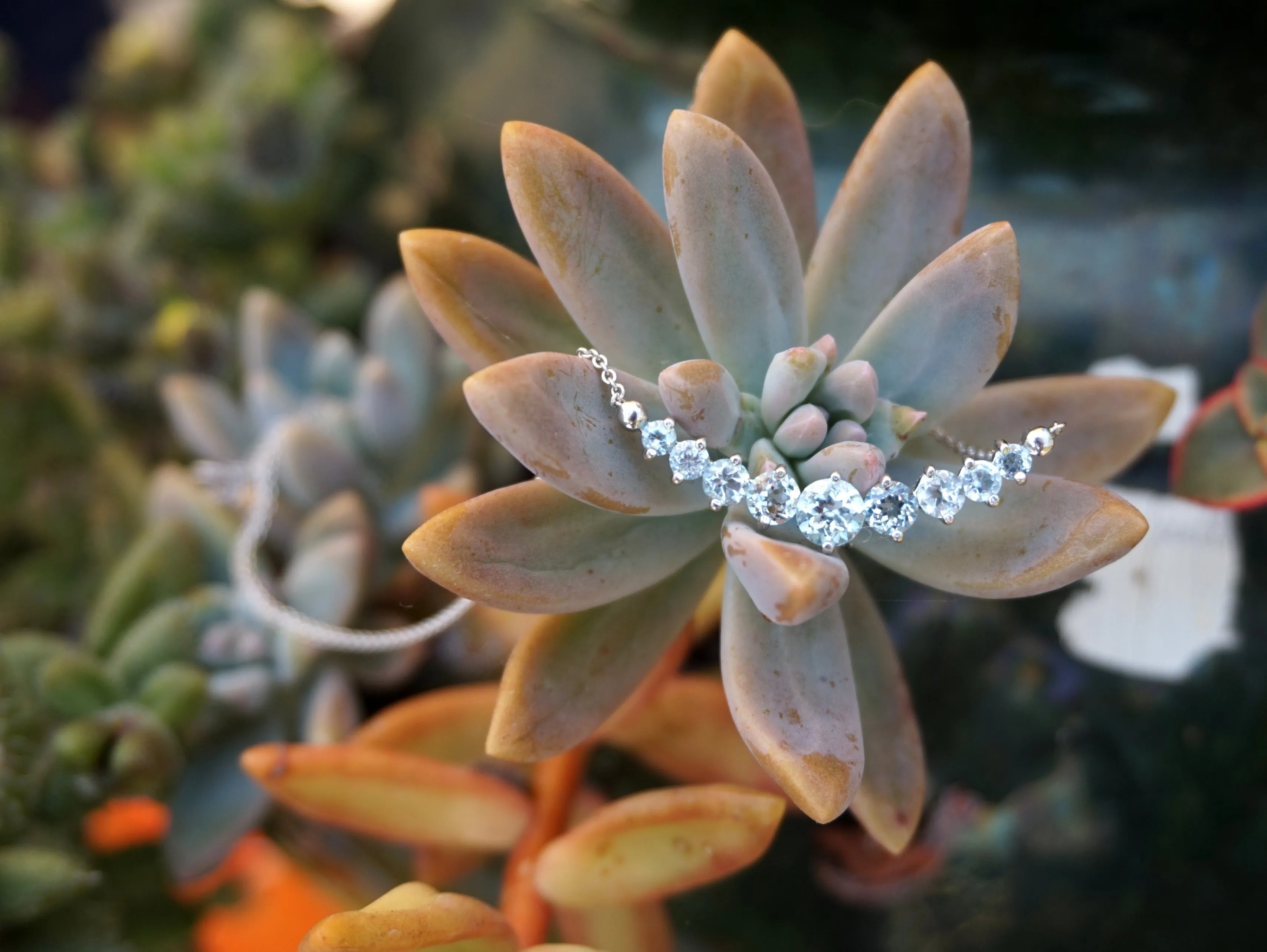 Signature Blue Topaz Smile Necklace 2