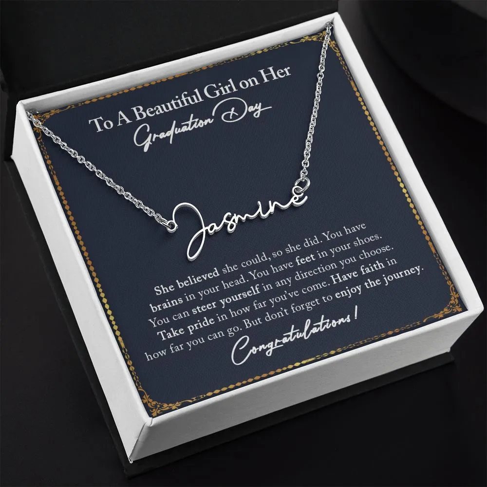 Signature Name Necklace - Graduation Gift 05