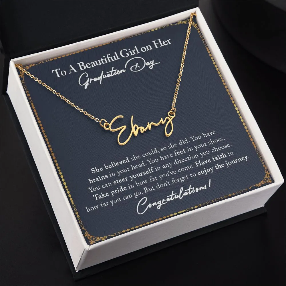 Signature Name Necklace - Graduation Gift 05