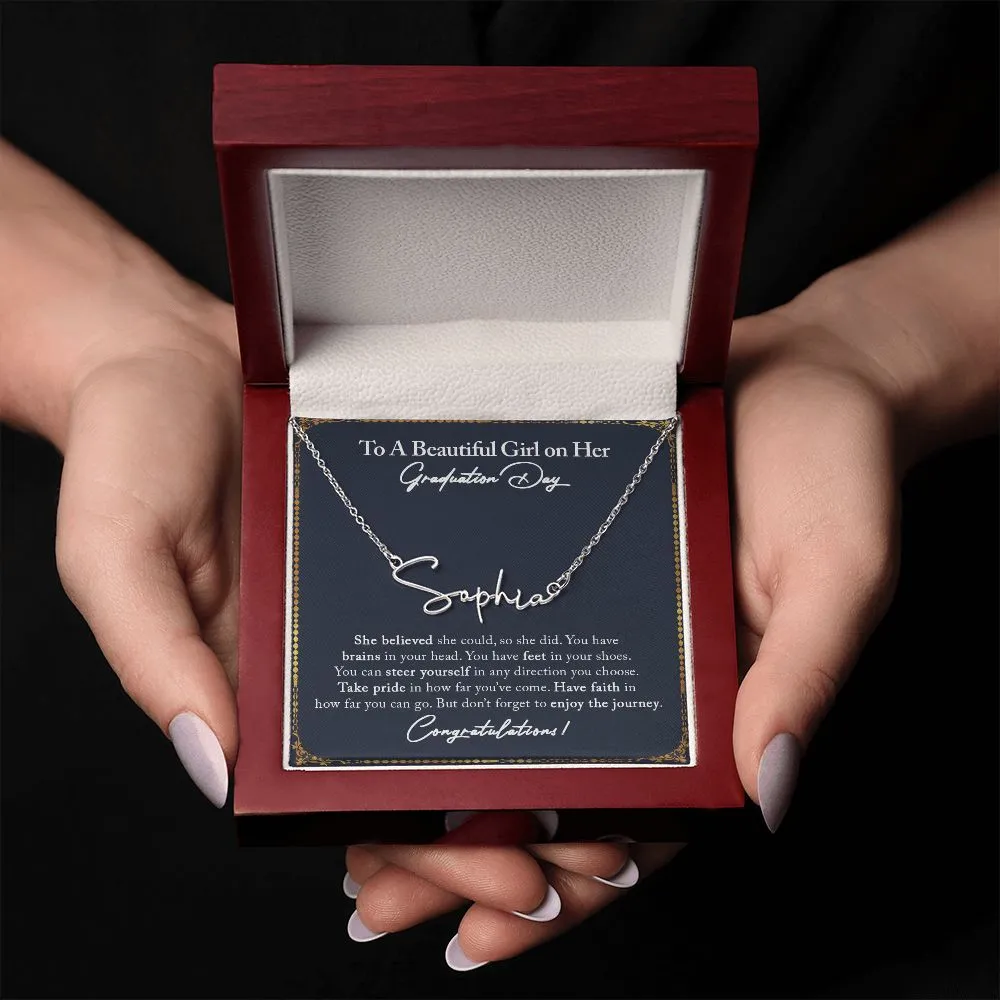 Signature Name Necklace - Graduation Gift 05