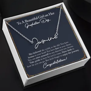 Signature Name Necklace - Graduation Gift 05