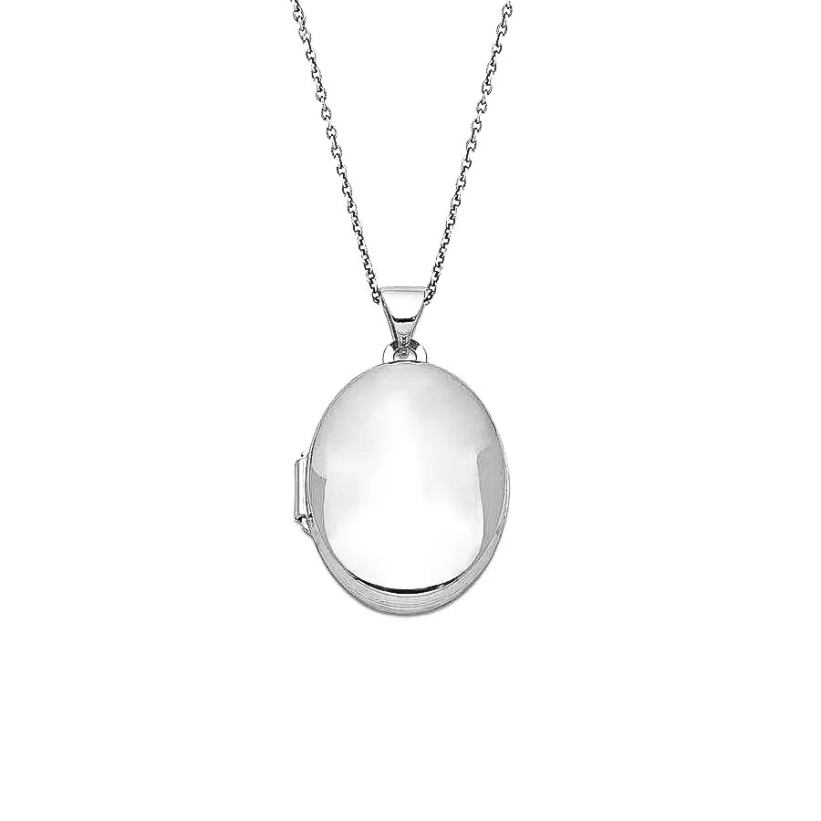 Signature Sterling Silver 21mm Oval Locket
