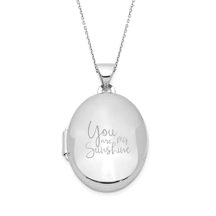 Signature Sterling Silver 32mm Oval Locket