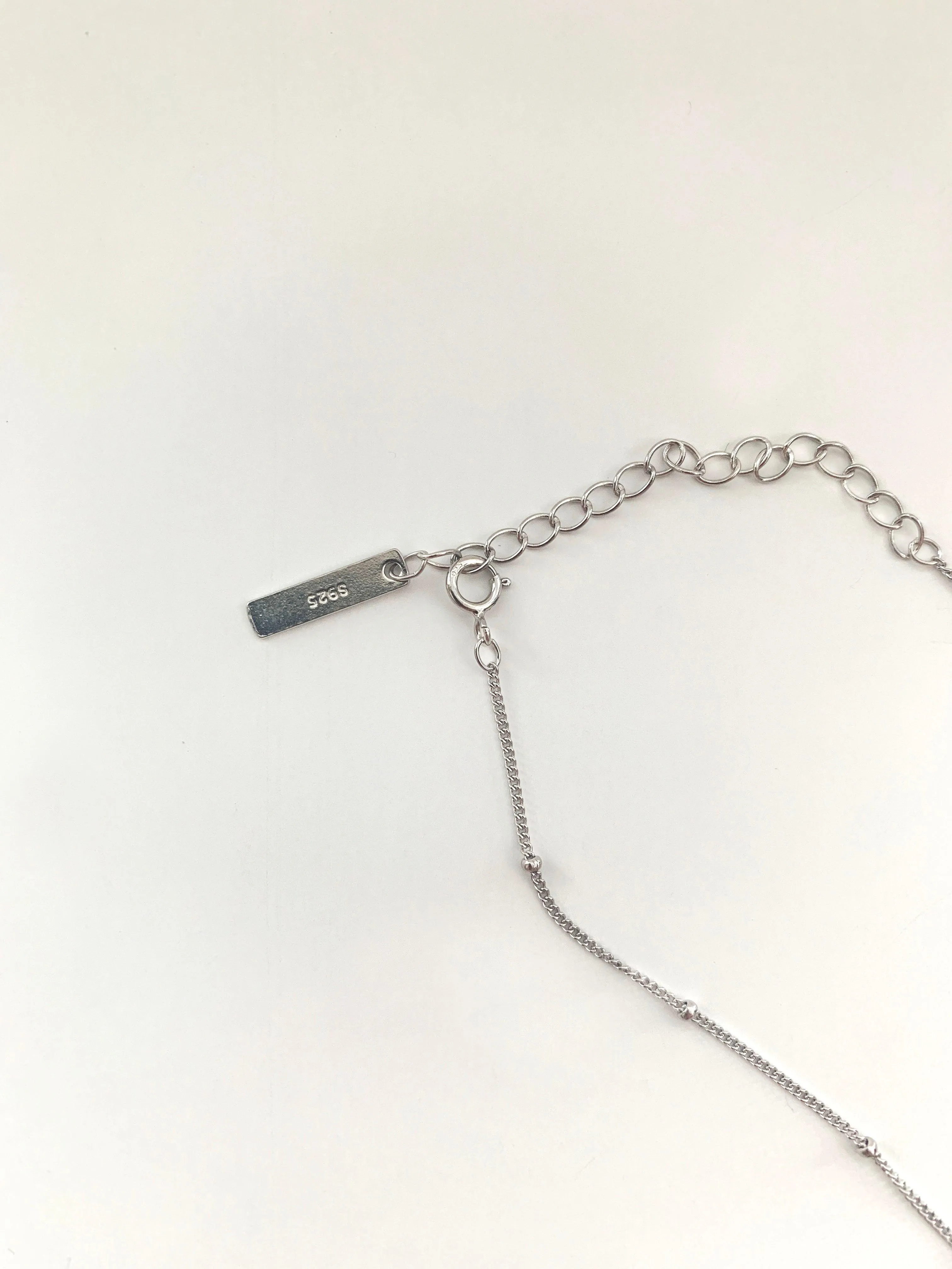 Silver Moon Necklace | Moon Shape | 925 Sterling Silver