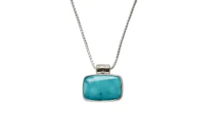 Silver Starry Campitos Turquoise Necklace OOAK