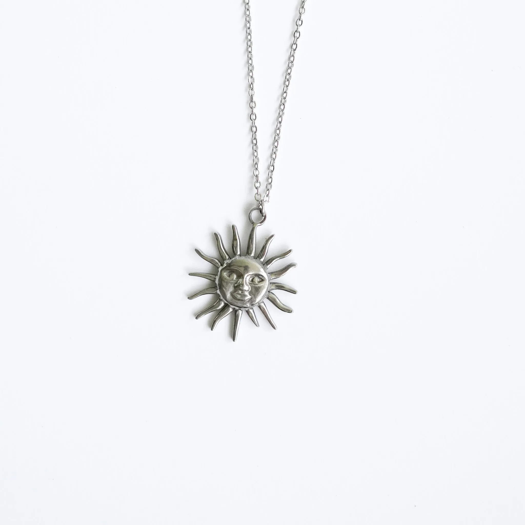 Silver Sun Necklace