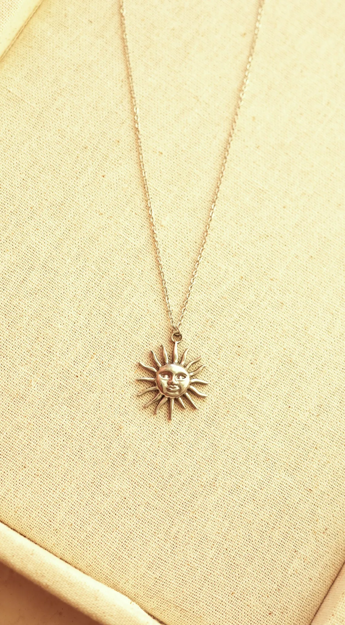 Silver Sun Necklace