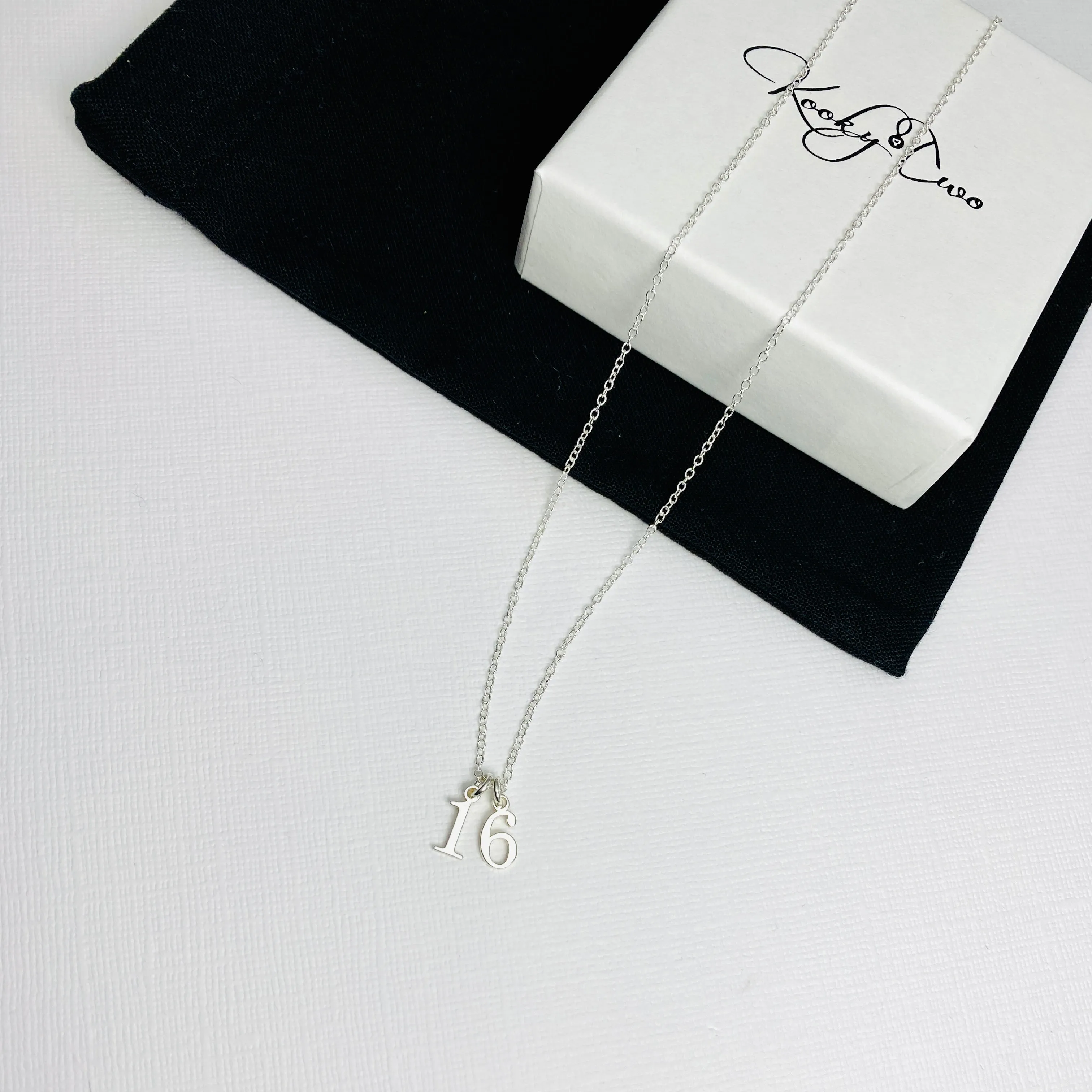 Silver Sweet 16 Birthday Necklace