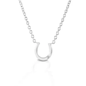 Single Stone Horseshoe Necklace