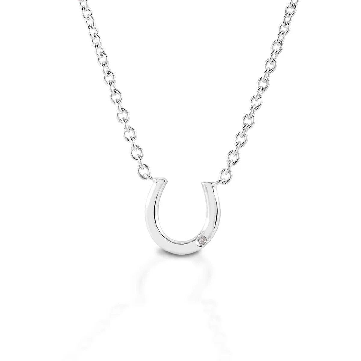 Single Stone Horseshoe Necklace