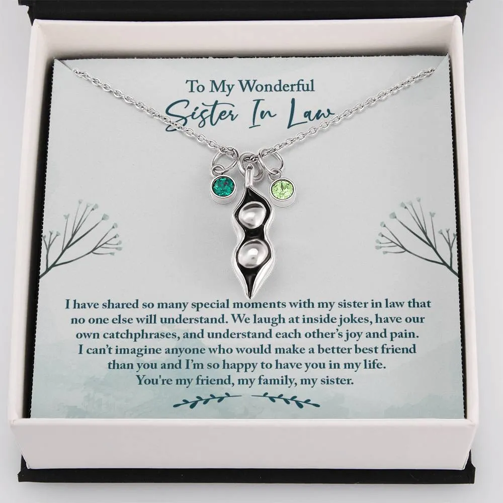 Sister In Law Birthstone Necklace: Sister-In-Law Birthday Gift