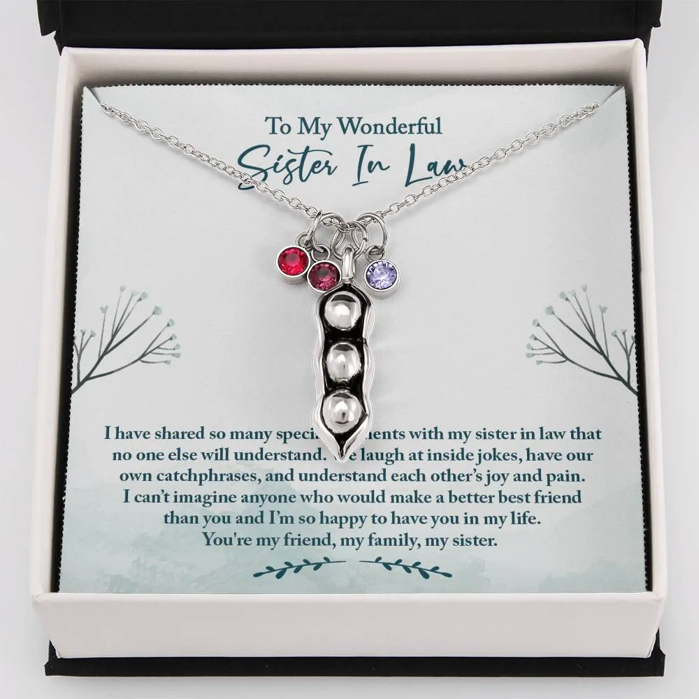 Sister In Law Birthstone Necklace: Sister-In-Law Birthday Gift