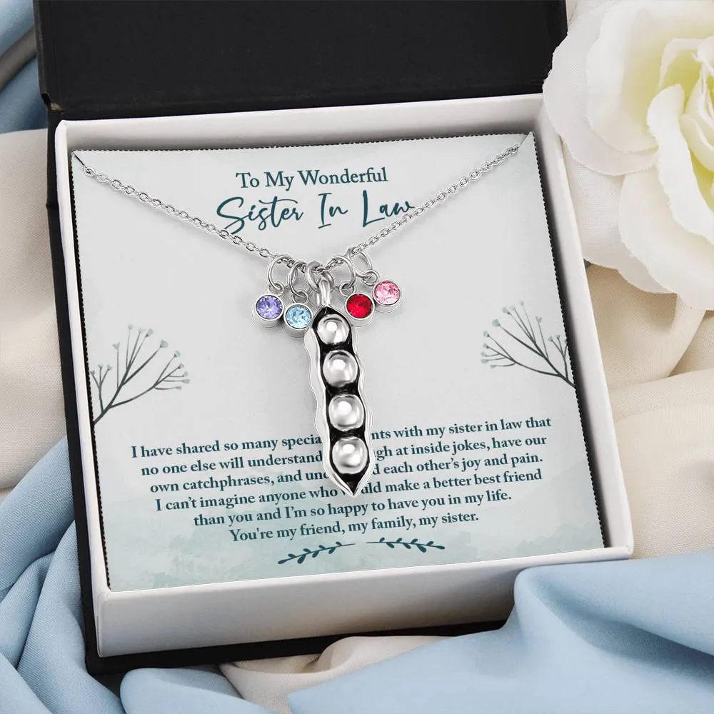 Sister In Law Birthstone Necklace: Sister-In-Law Birthday Gift