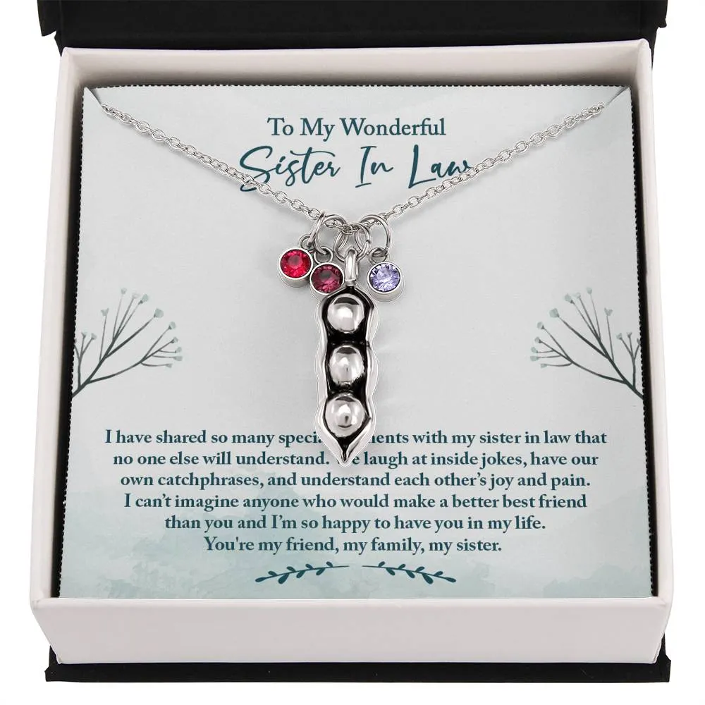 Sister In Law Birthstone Necklace: Sister-In-Law Birthday Gift