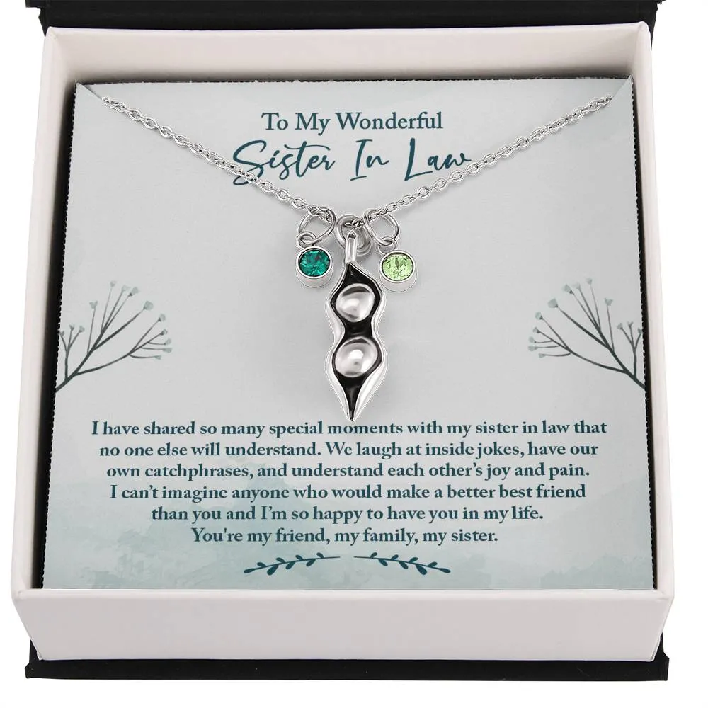 Sister In Law Birthstone Necklace: Sister-In-Law Birthday Gift