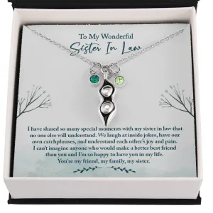 Sister In Law Birthstone Necklace: Sister-In-Law Birthday Gift