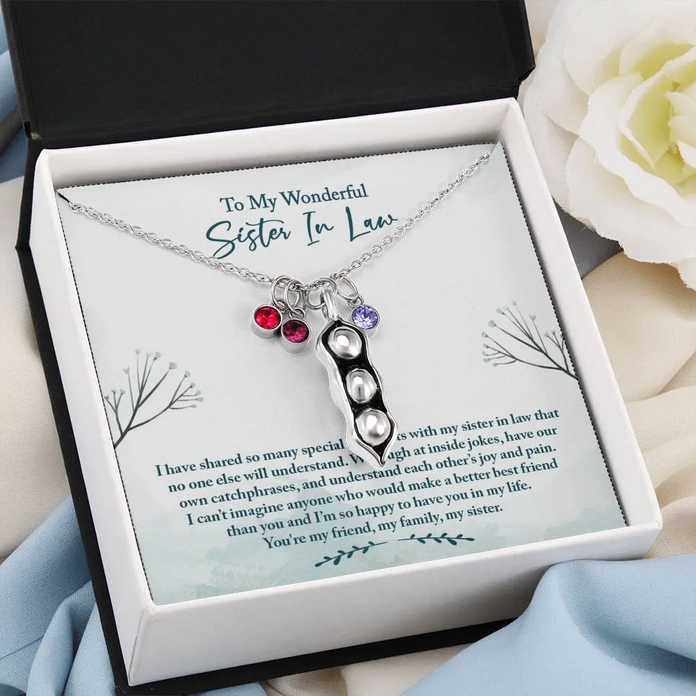 Sister In Law Birthstone Necklace: Sister-In-Law Birthday Gift