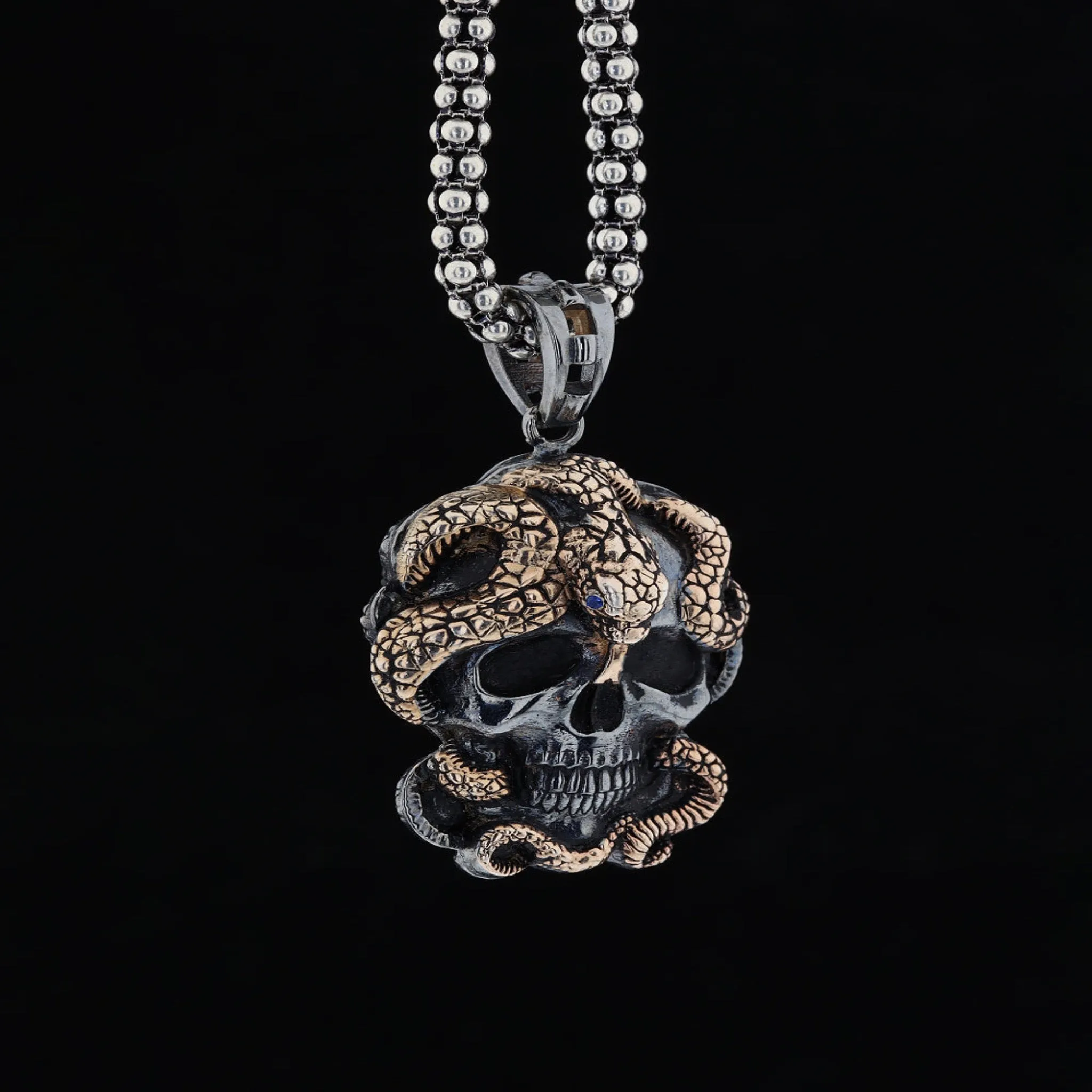 Skull and Snake Necklace